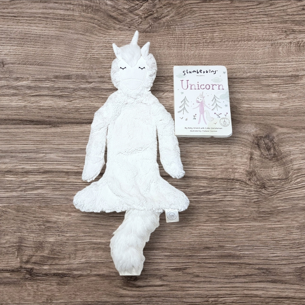 Slumberkins Unicorn Snuggler & Board Book Authenticity Bravery Friendship